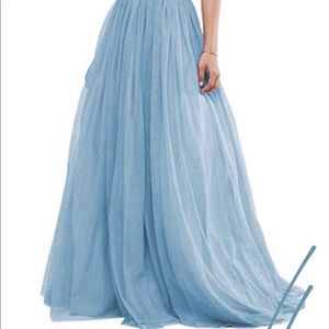 blue tulle skirt